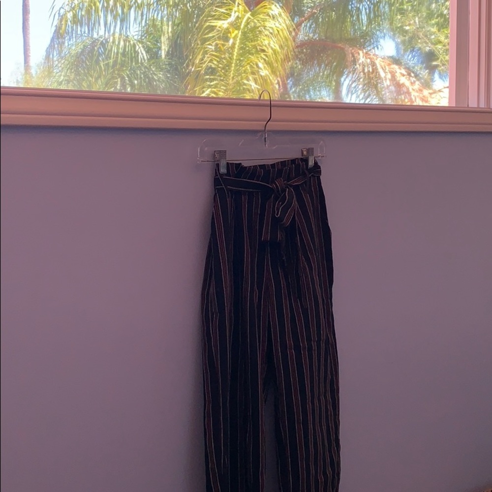 Flare striped pants